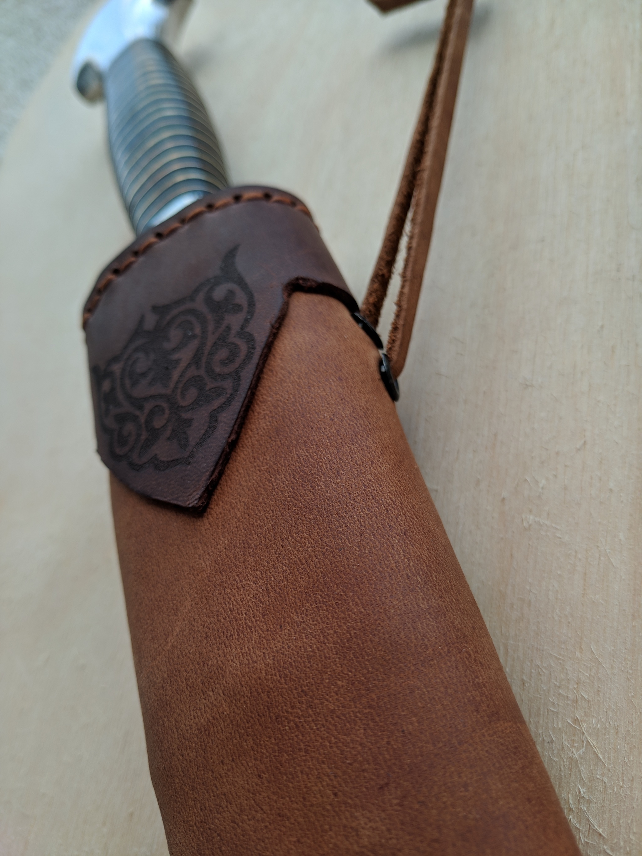 Leather epic - Leather, With your own hands, Sheath, Needlework without process, Longpost