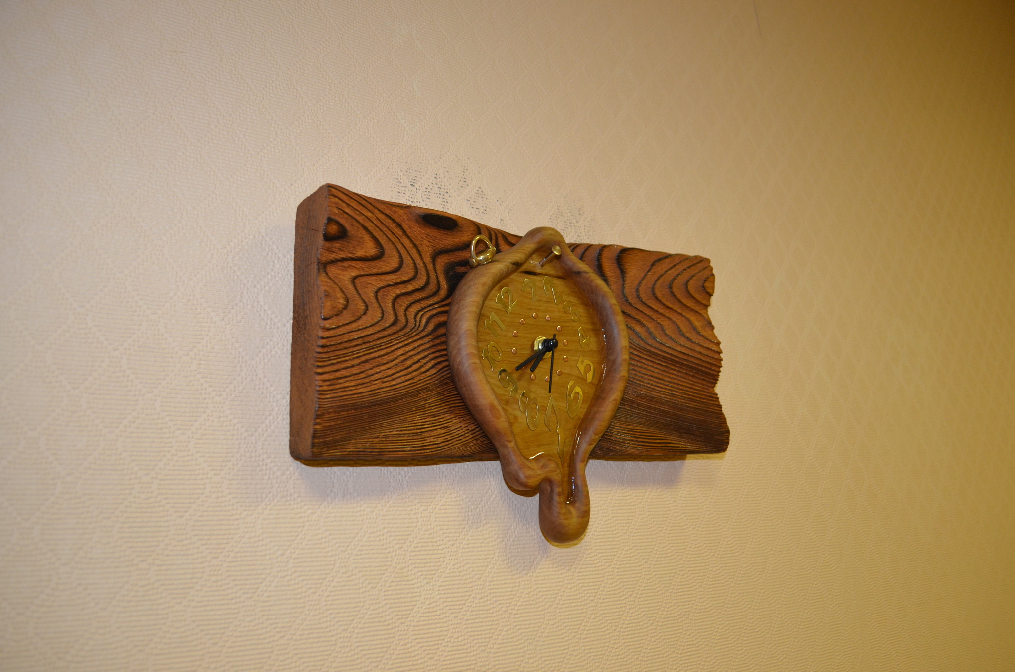 Clock with surre style - My, With your own hands, Woodworking, Longpost, Clock