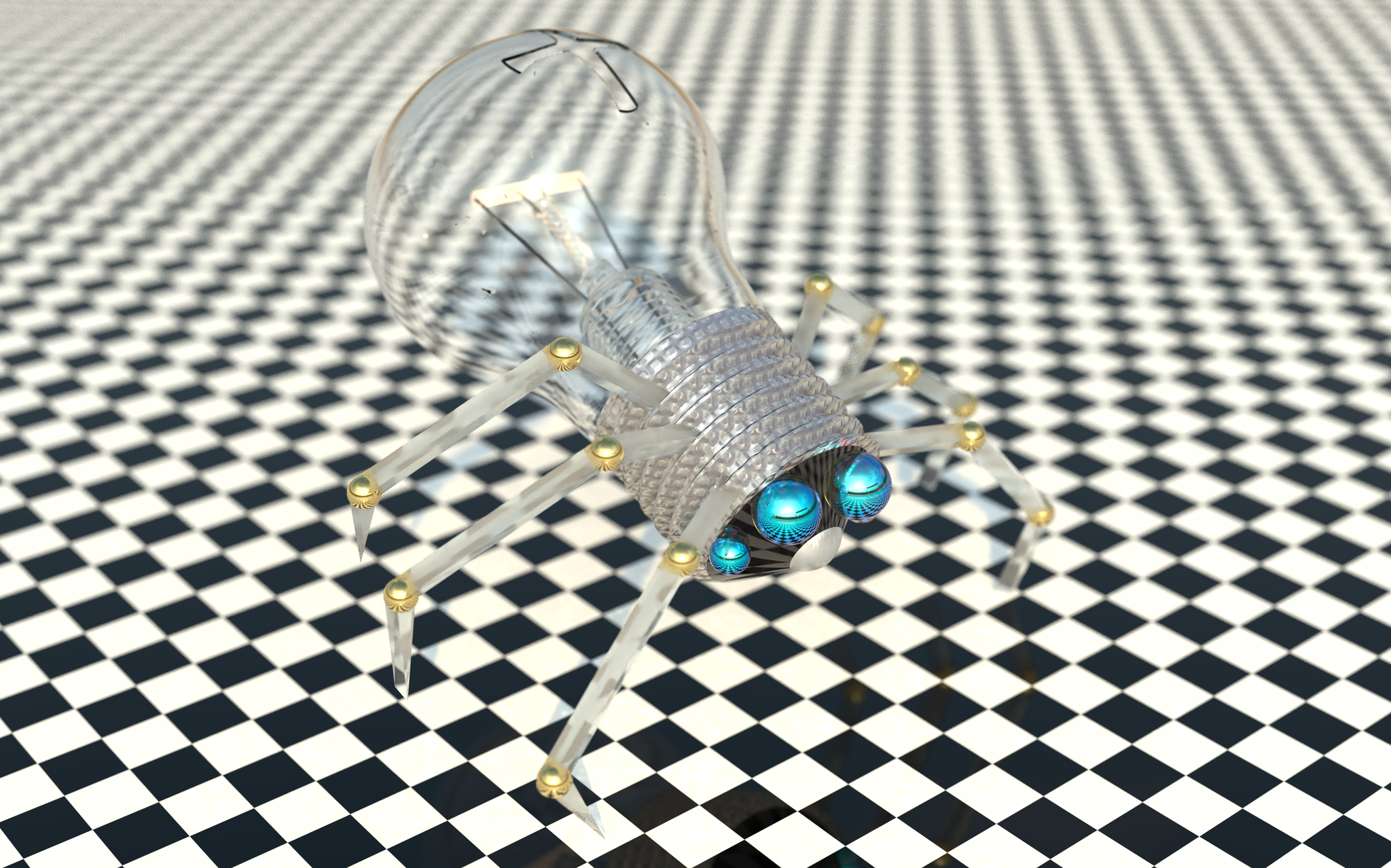 Spider - My, Solidworks, Keyshot