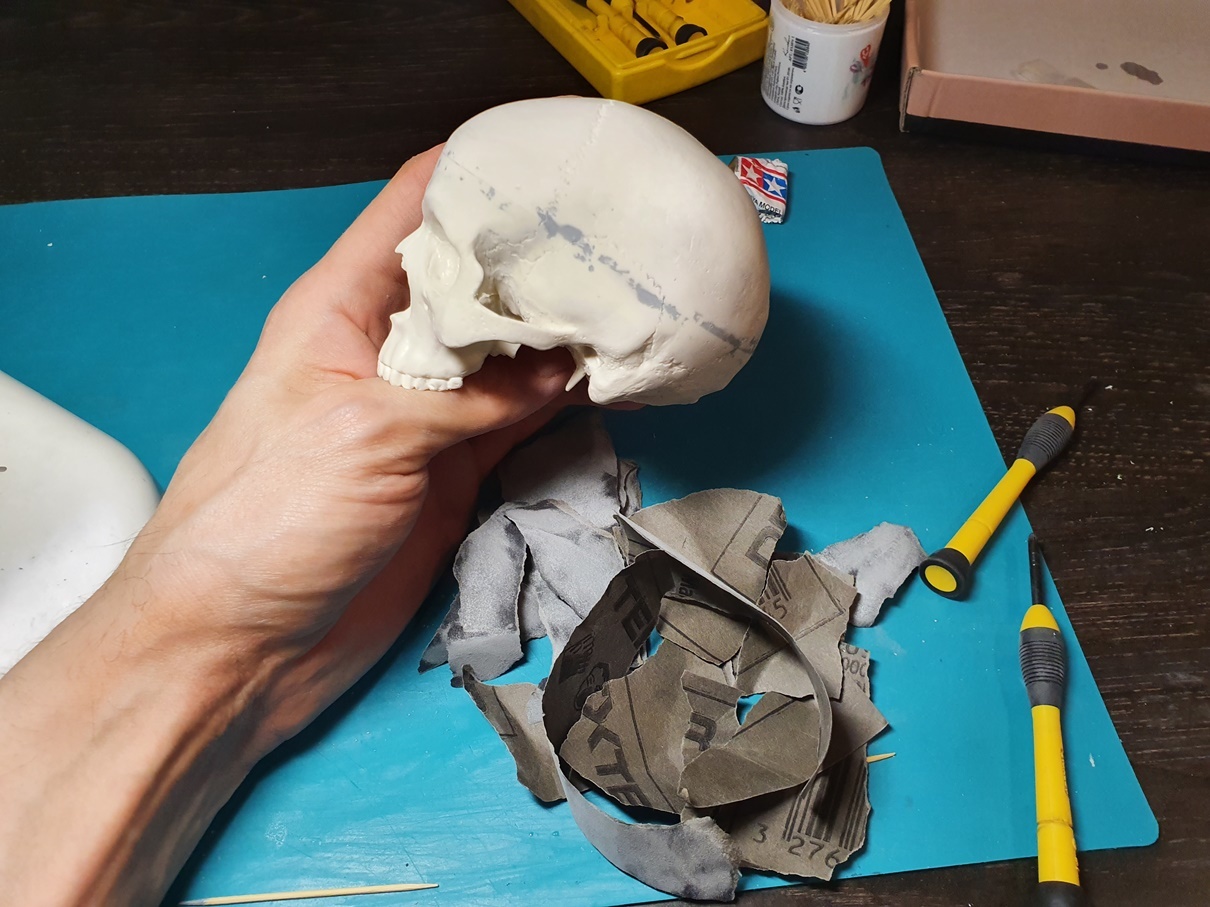 Upgrading a Chinese plastic skull to the skull of a dwarf Darth Maul. Schizophrenic story with pictures. 1 part - My, Darth Maul, Star Wars, Humor, Needlework with process, Mat, Longpost