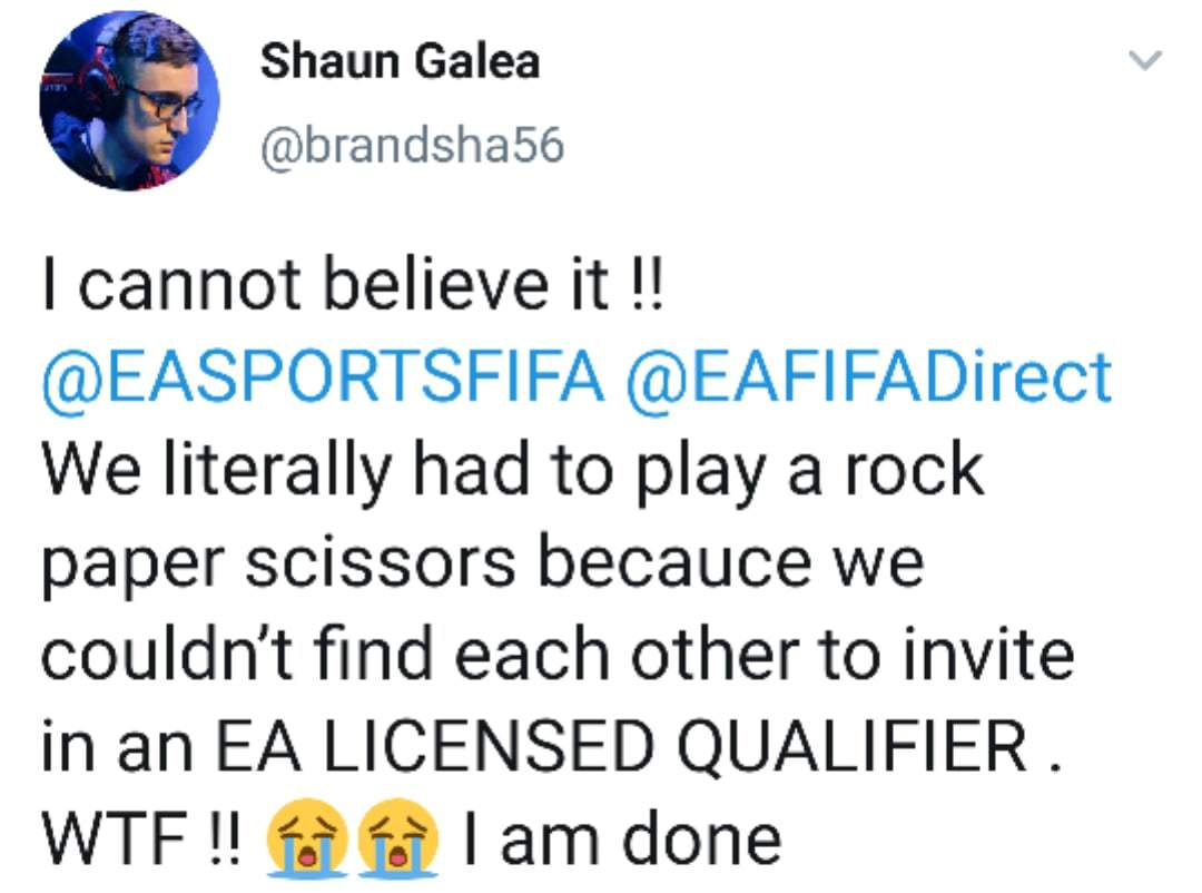 The winner of the FIFA 20 tournament was revealed using “rock-paper-scissors” - FIFA, eSports, EA Games