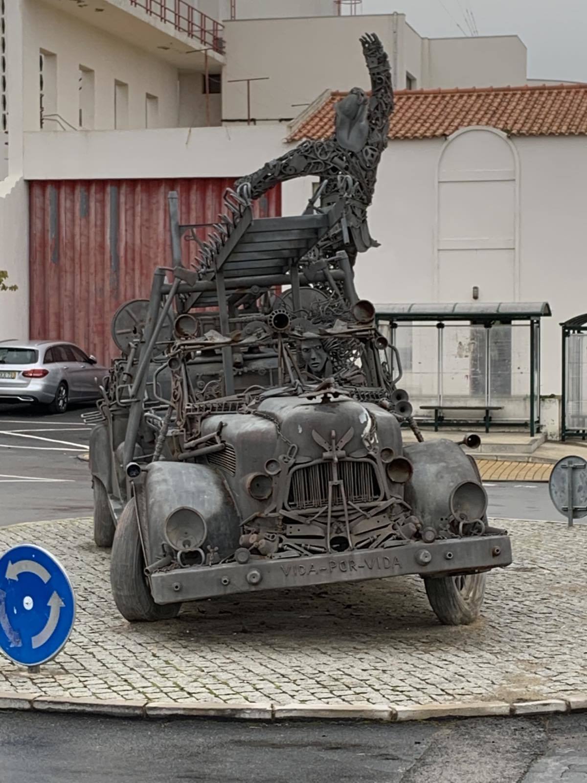 Monument to firefighters - My, Portugal, Firefighters, Welder, Monument, Longpost