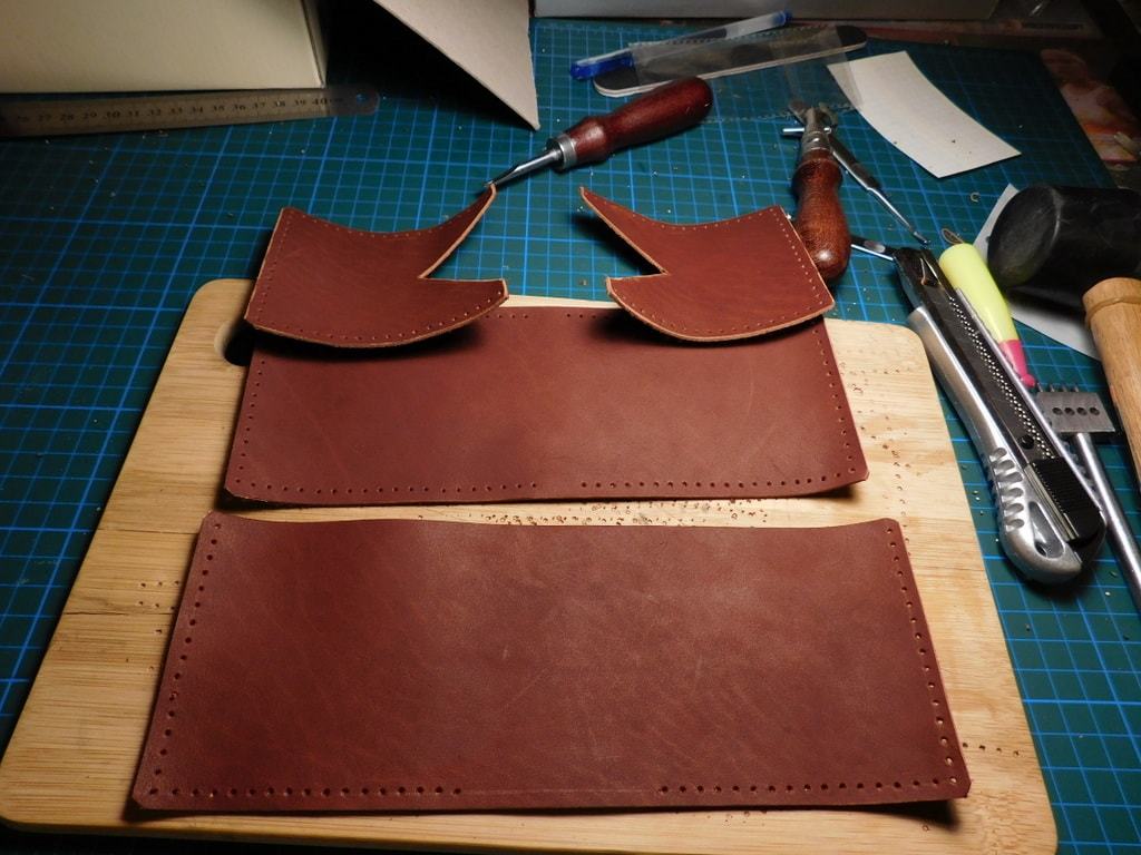 From the IT field to crafting or finding yourself. Do-it-yourself trial wallet made of genuine leather - My, Leather products, With your own hands, Handmade, Wallet, Longpost