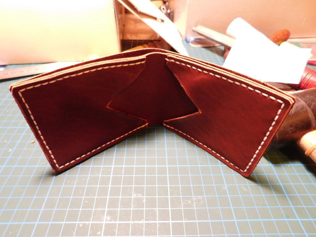 From the IT field to crafting or finding yourself. Do-it-yourself trial wallet made of genuine leather - My, Leather products, With your own hands, Handmade, Wallet, Longpost