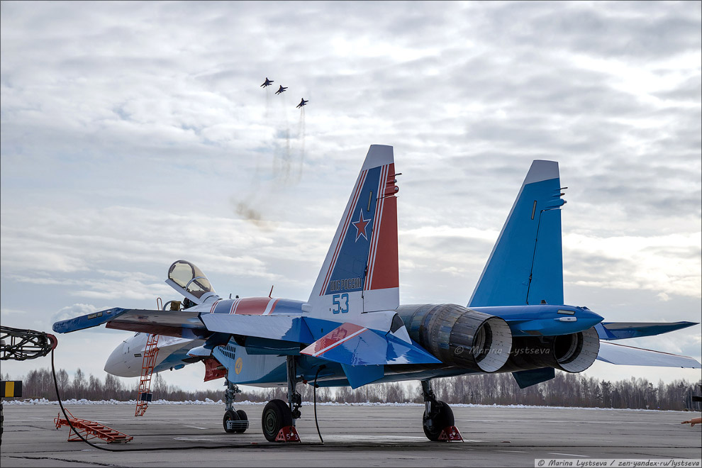 “Russian Knights” on the new Su-35S in Kubinka - Fighter, Airplane, Army, Russia, Drying, Longpost