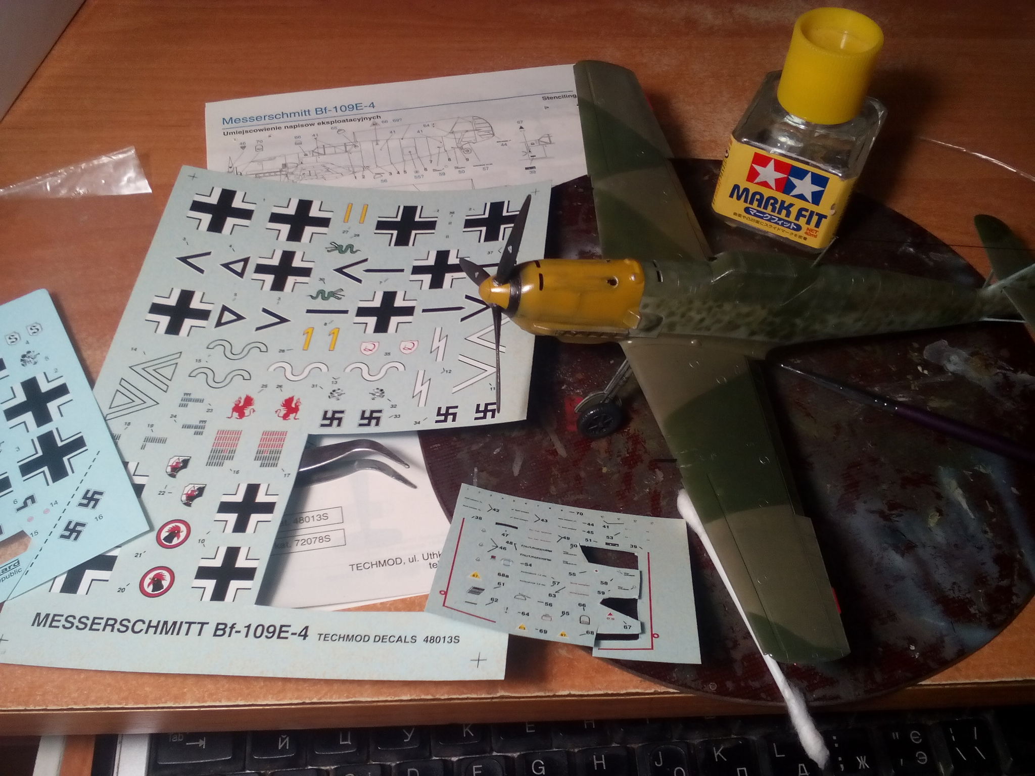 Messerschmitt Bf.109 E-4 Emil, Eduard, 1/48. Assembly Notes - My, Stand modeling, Aircraft modeling, Prefabricated model, Assembly, Airbrushing, Fighter, Messerschmitt, Bf109, Longpost