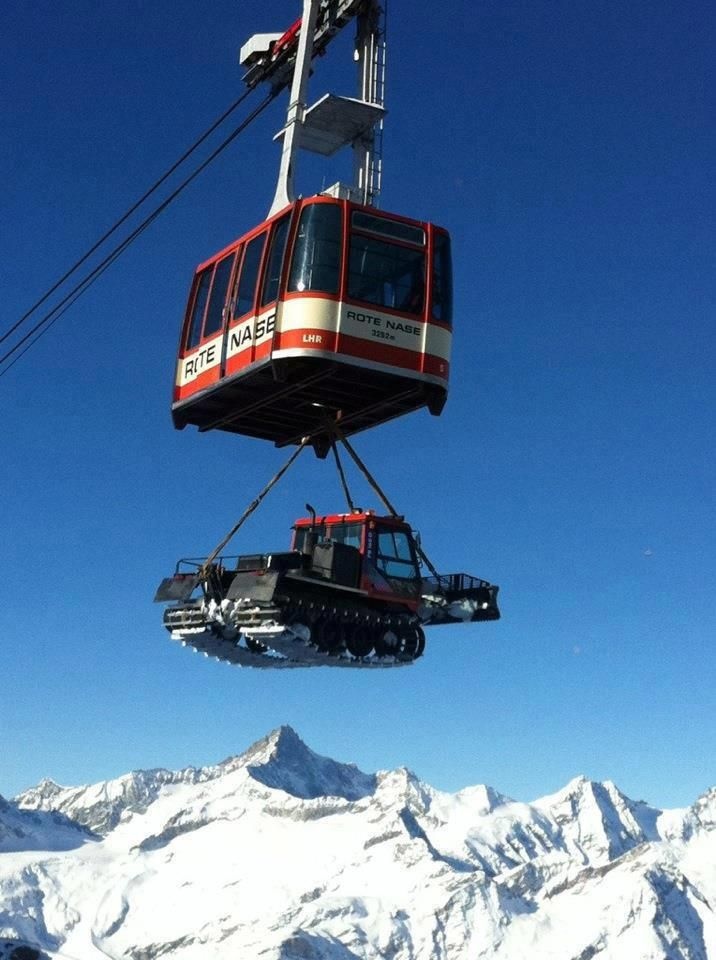 When the only minibus is a cable car - Cable car, Switzerland, Longpost, Video