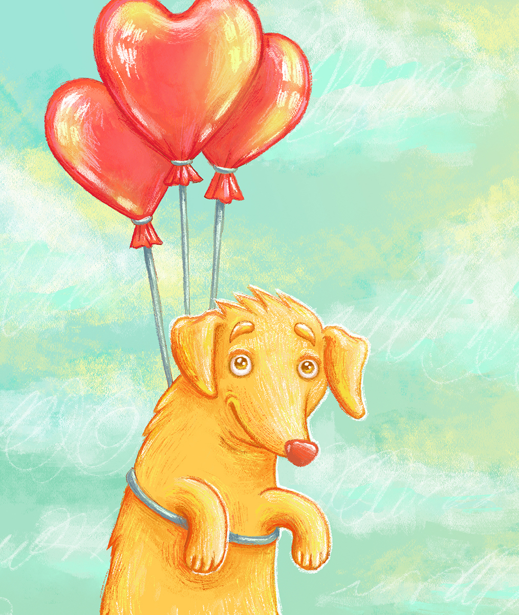 The dog who wanted to fly - My, Beaver draws, Digital drawing, Dachshund, Dog, Print, Longpost