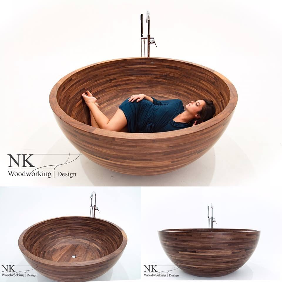 Boatbuilder creates stunning wooden bathtubs - Bath, Plumbing, Handmade, Woodworking, Longpost