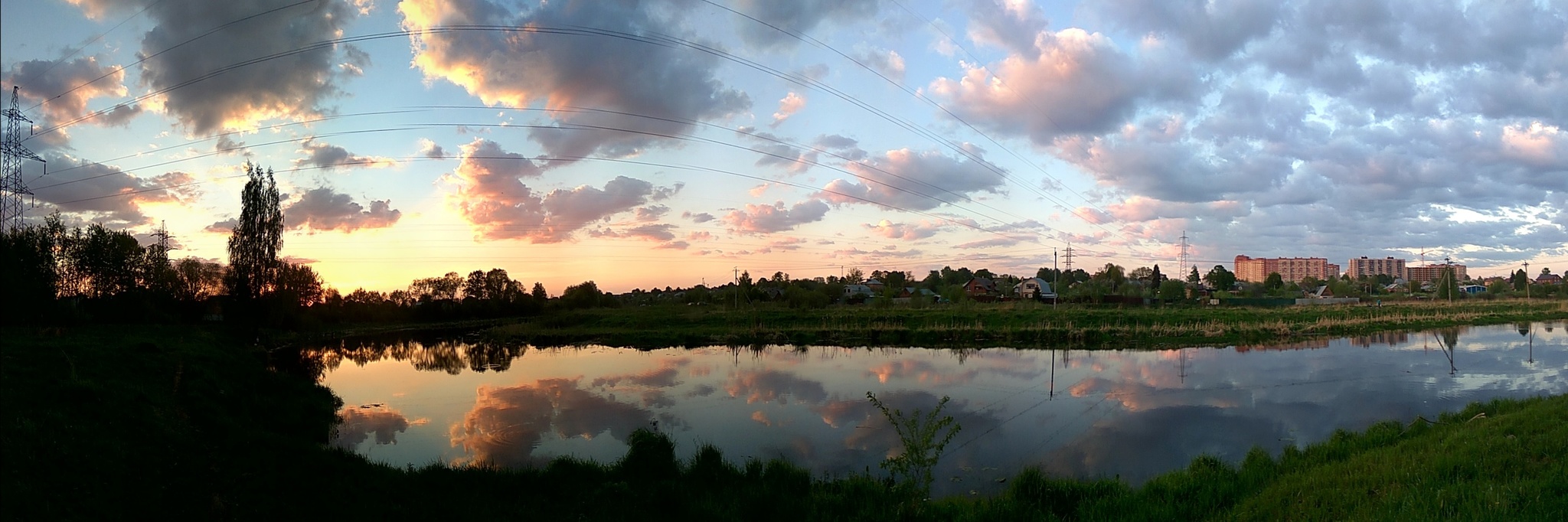 Landscapes - My, Landscape, Photoshop, The photo, Sunset, River, Klyazma, Schelkovo, Longpost