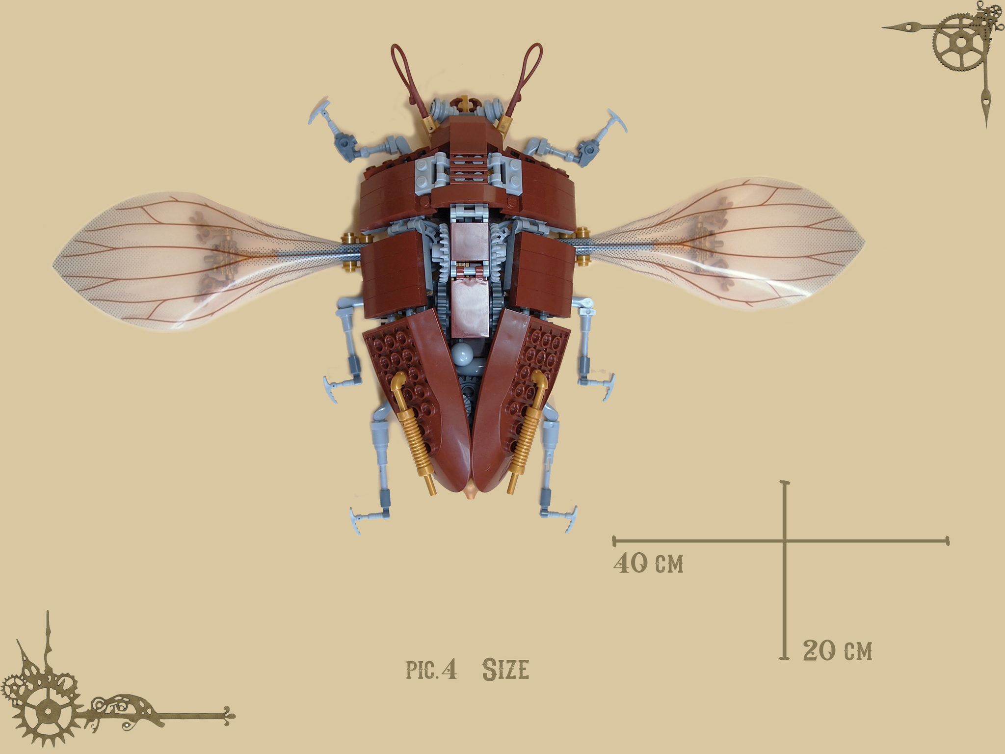 Will Peekaboo's power work in this case? - My, Steampunk, Insects, Жуки, Lego, Support, The strength of the Peekaboo, Longpost