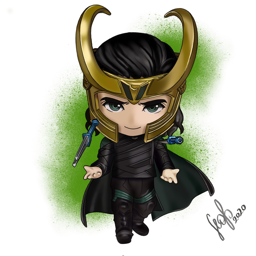 Continuation of drawing games - My, Marvel, Thor and Loki, Sketch