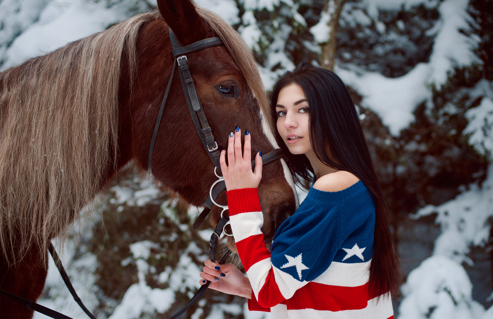 Horse photo walks - My, PHOTOSESSION, Horses, Nature, Winter, Girls, Longpost