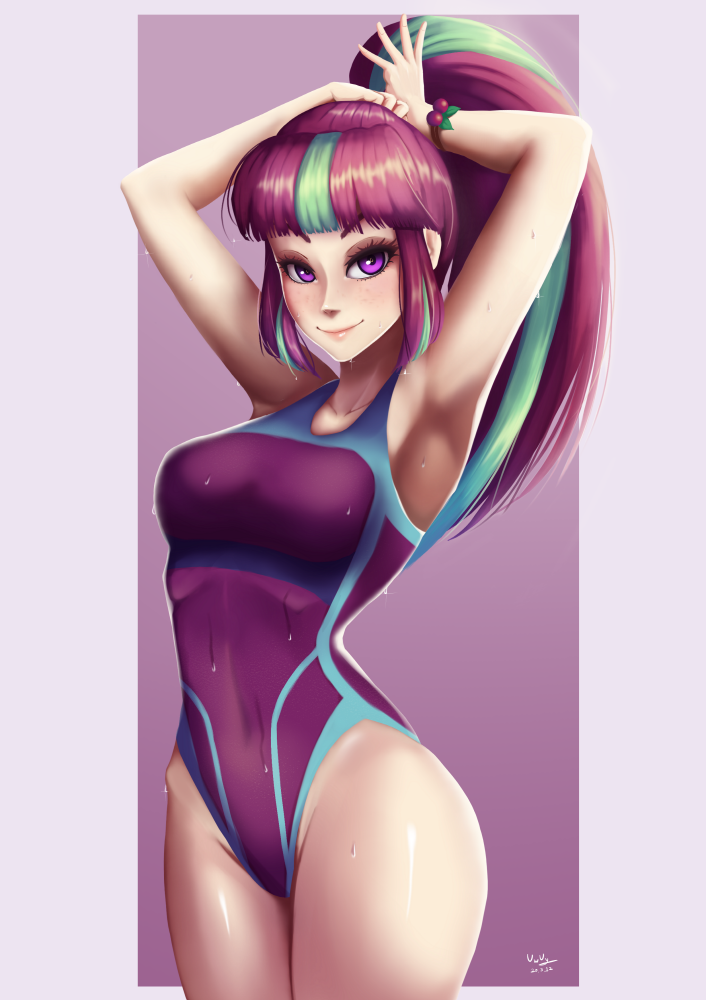 Sour Sweet in swimsuit - My Little Pony, Equestria Girls, Хуманизация, Sour Sweet, The-Park, MLP Edge