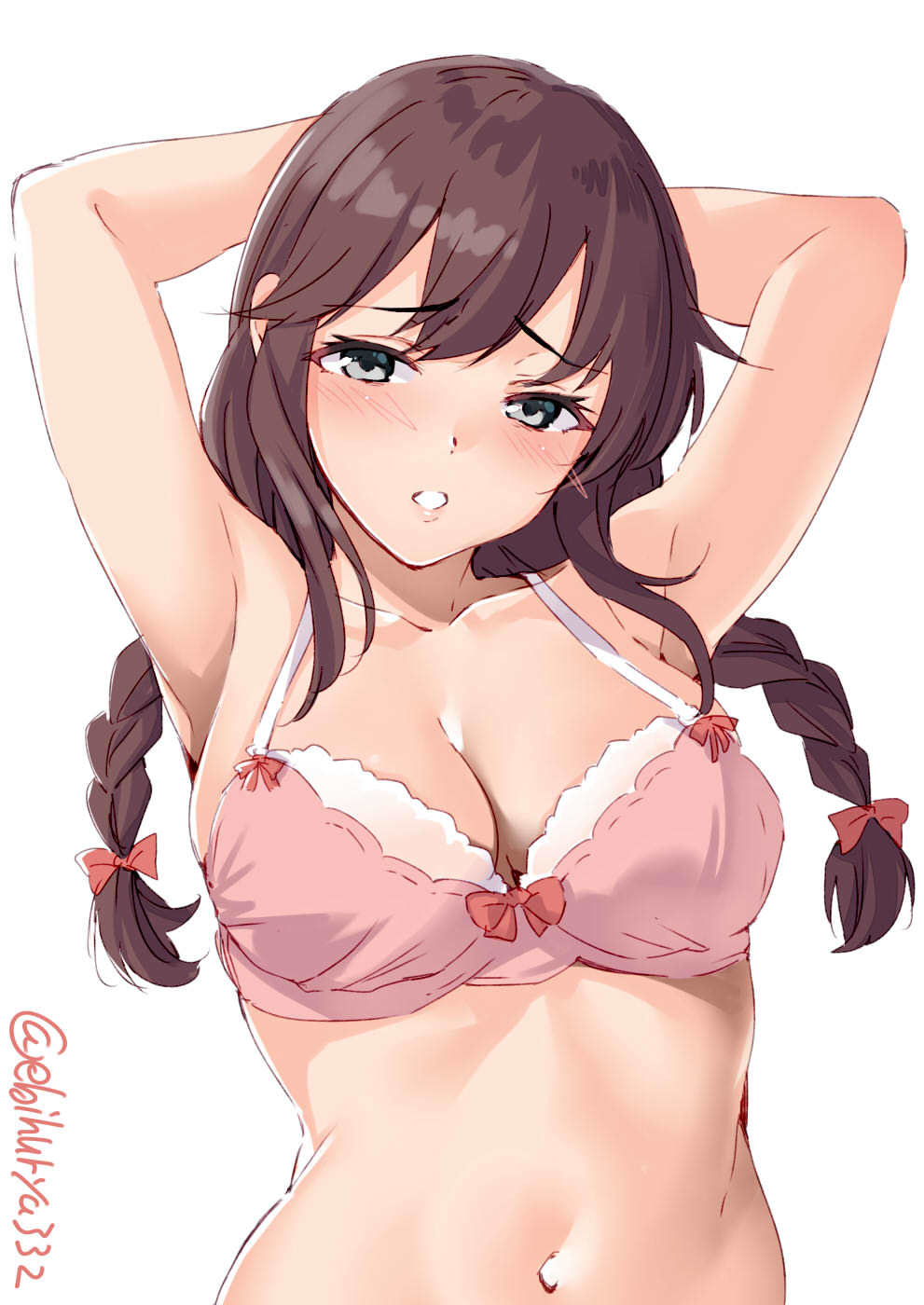 Anime art - NSFW, Anime art, Anime, Noshiro, Ebifurya, Kantai collection, Breast, Bra