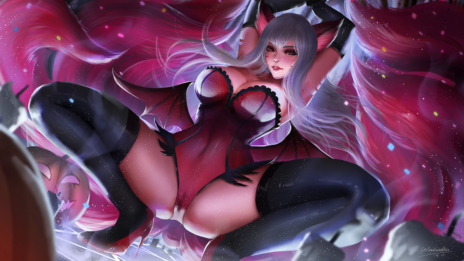 Artwork by Windwalker 2 - NSFW, Art, Anime, Anime art, Game art, Erotic, Underwear, Booty, Windwalker, Longpost