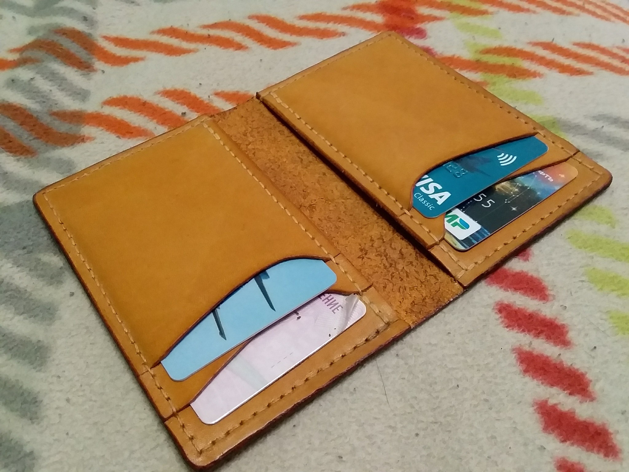 Cardholder or something like that - My, Cardholder, Needlework without process, Leather products, Longpost