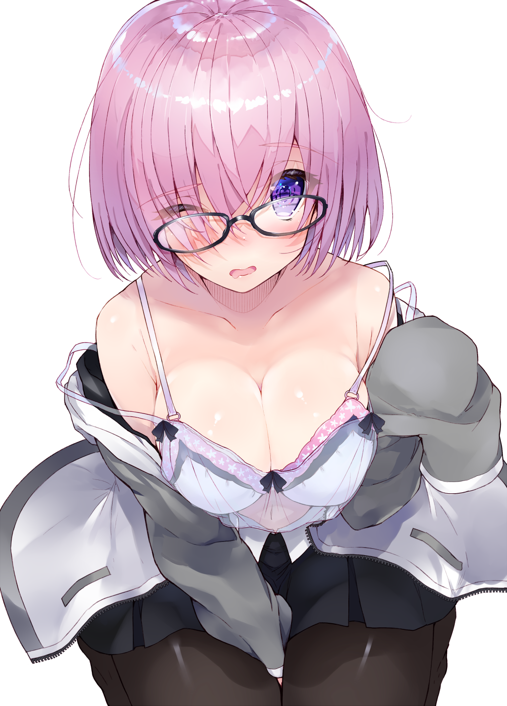 Mashu - NSFW, Аниме, Anime Art, Fate Grand Order, Fate, Mashu Kyrielight, Грудь, Бюстгальтер, Длиннопост, Панцу