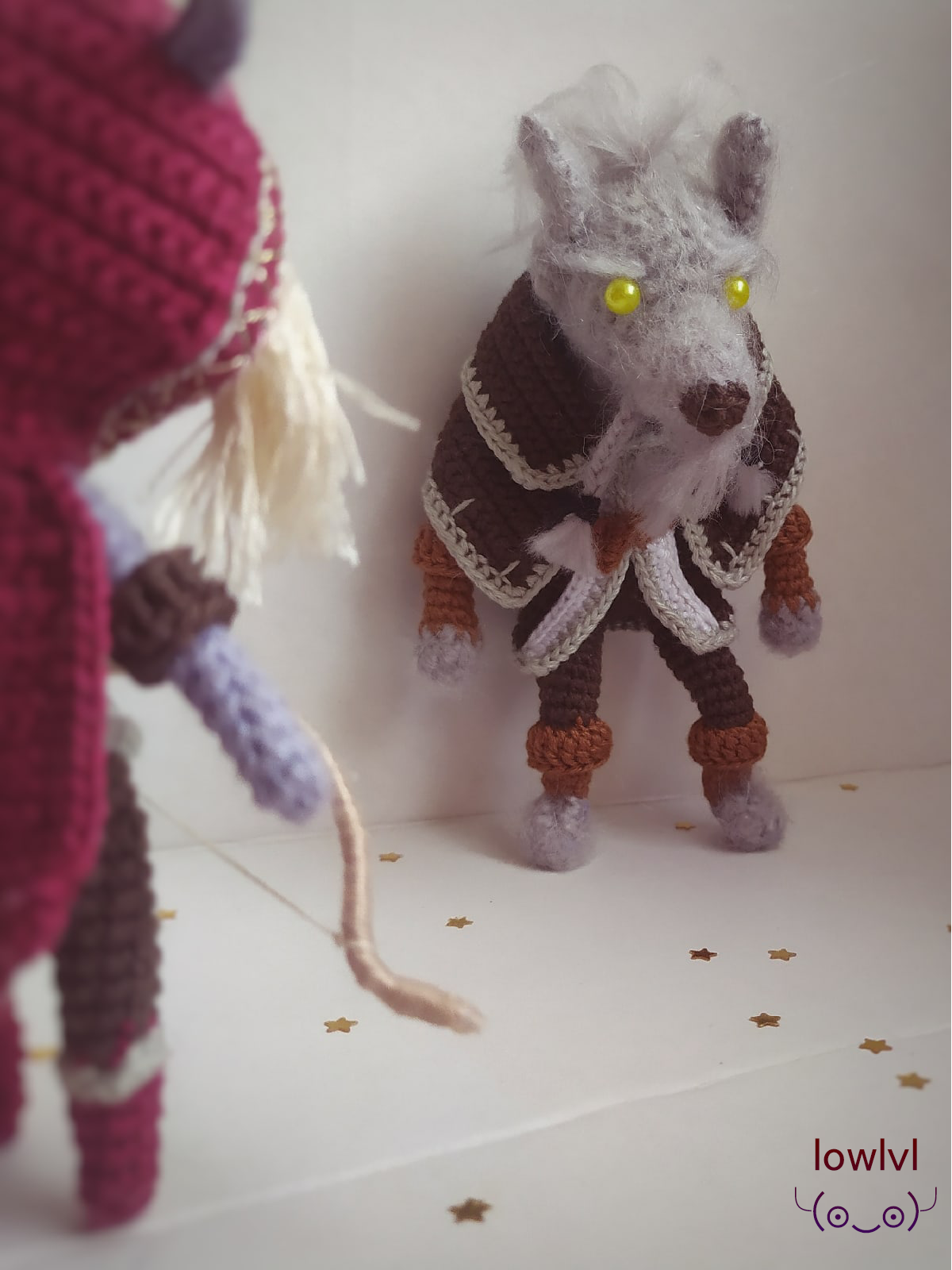 Mini-Azeroth: Greymane - My, Warcraft, World of warcraft, Blizzard, Amigurumi, Knitted toys, Genn Greymane, Longpost