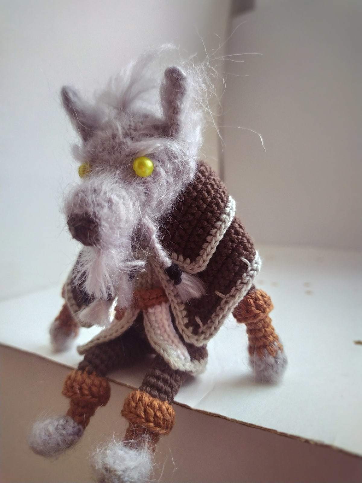 Mini-Azeroth: Greymane - My, Warcraft, World of warcraft, Blizzard, Amigurumi, Knitted toys, Genn Greymane, Longpost