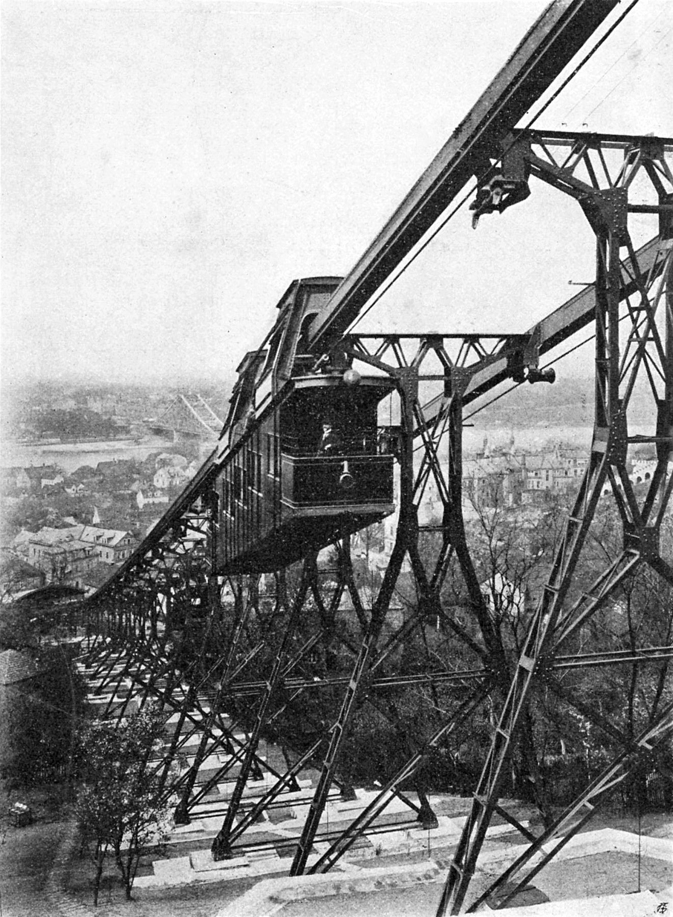 Dresden Cableway - Dresden, Germany, Suspended monorail, Funicular, Video, Longpost