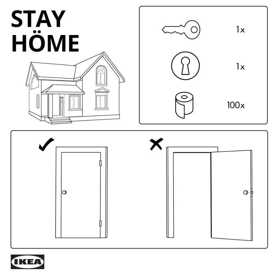 Instructions from IKEA during quarantine - IKEA, Coronavirus, Quarantine