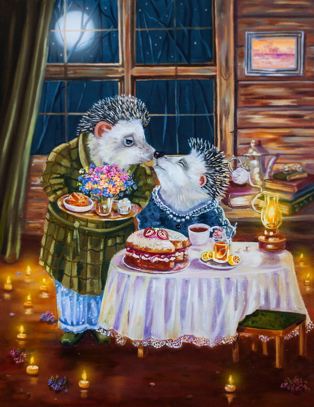 Hedgehogs by Irina Glushchenko as a separate form of art - Hedgehog, Painting, Longpost, Art