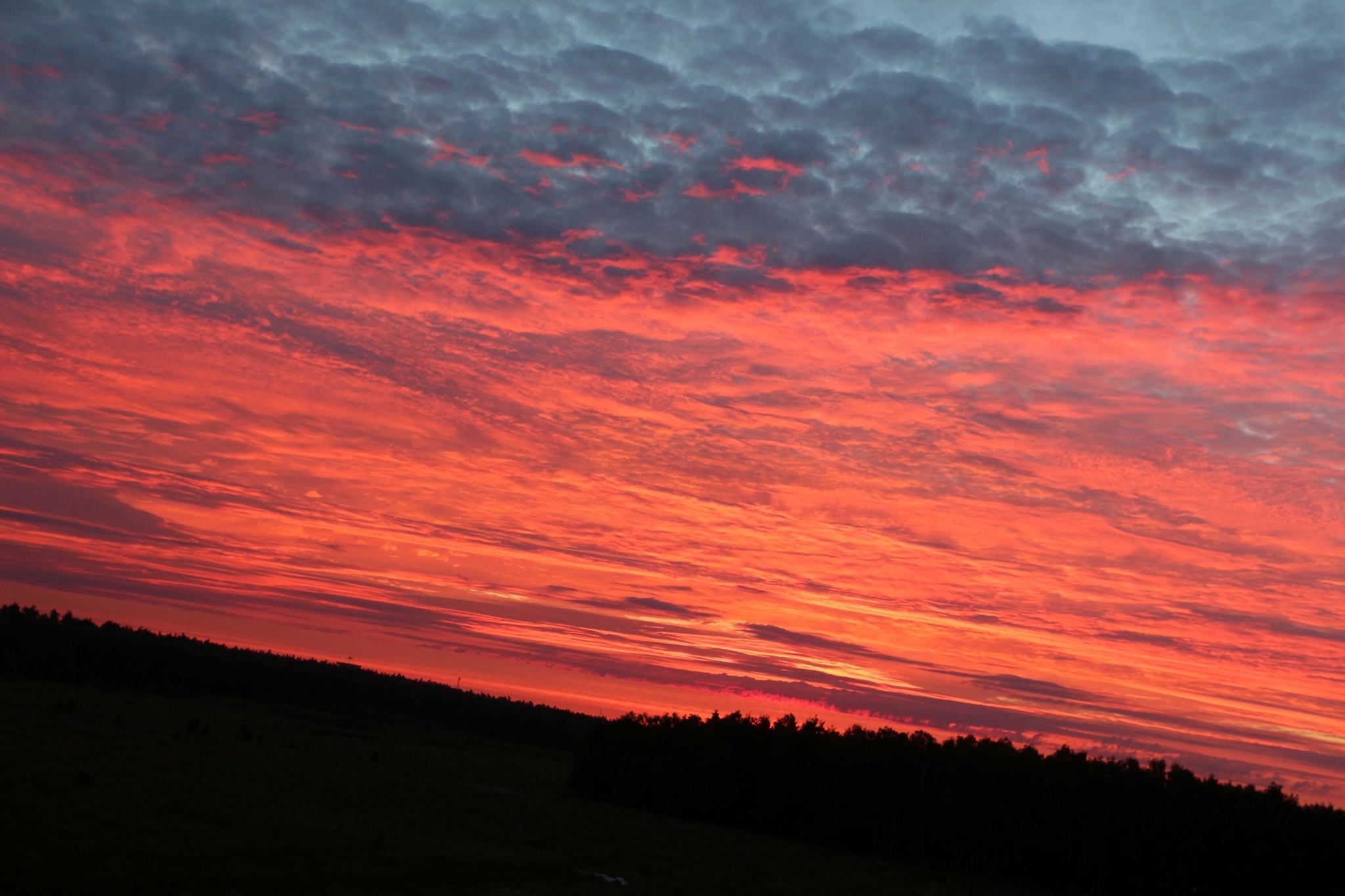 Summer sunrise - My, Summer, Sunrise, Sunrise, Nature, The nature of Russia, Landscape, Sky