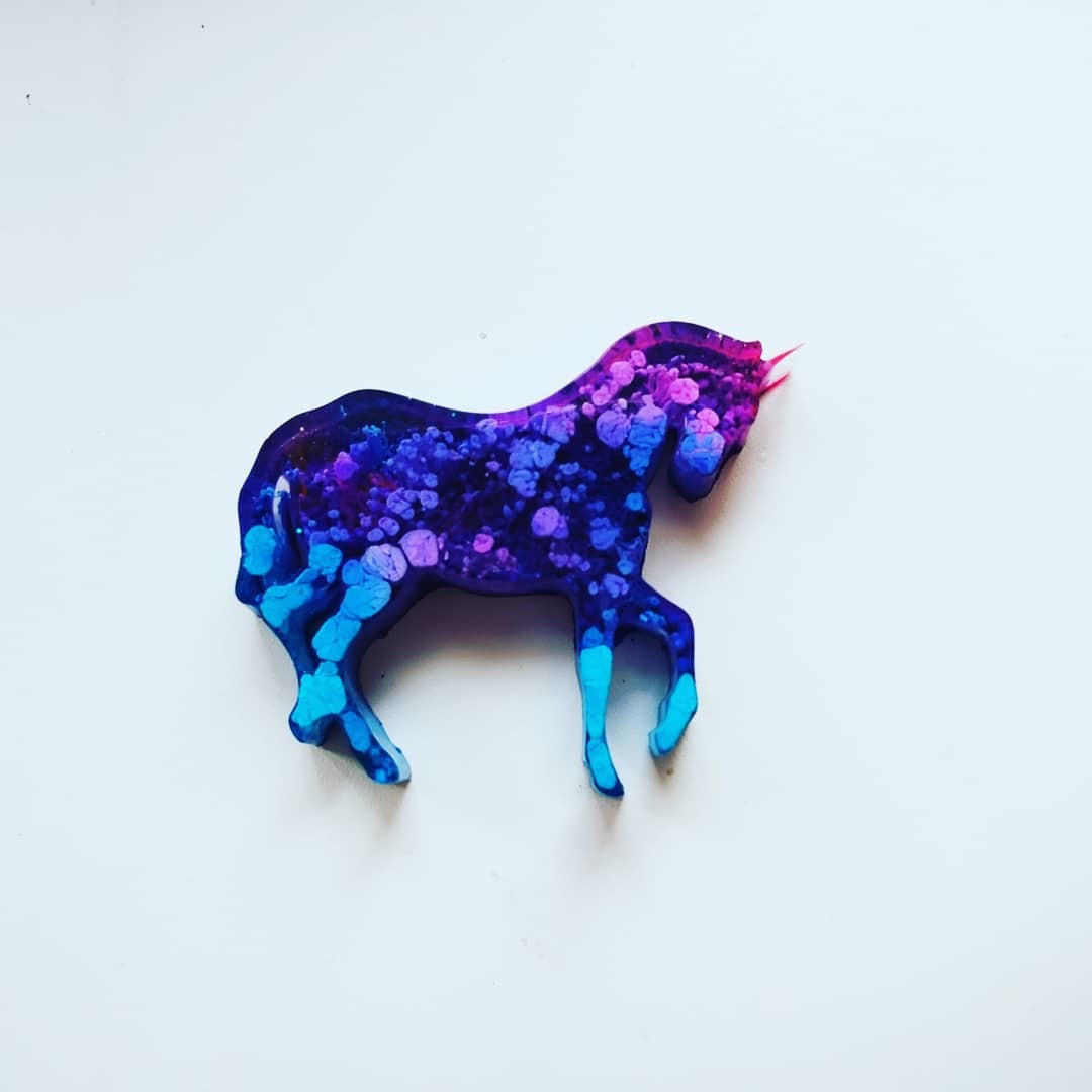 Just a unicorn - My, Epoxy resin, Handmade, Unicorn