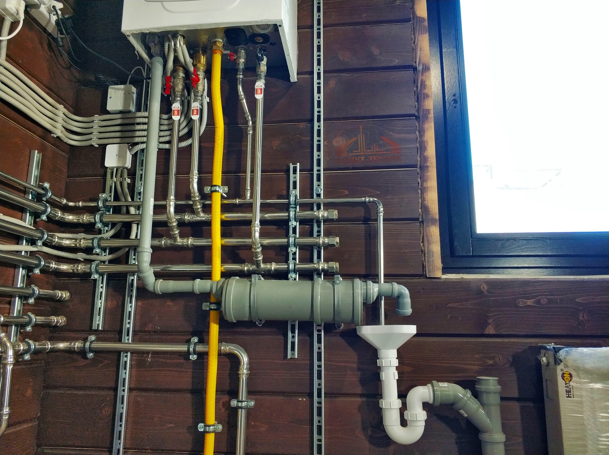 March 15, 2020. KRASNOE SELO, boiler room - My, Boiler room, Boiler house on water, Boiler room, Stainless steel, Building, Home construction, Project, Engineering, Longpost