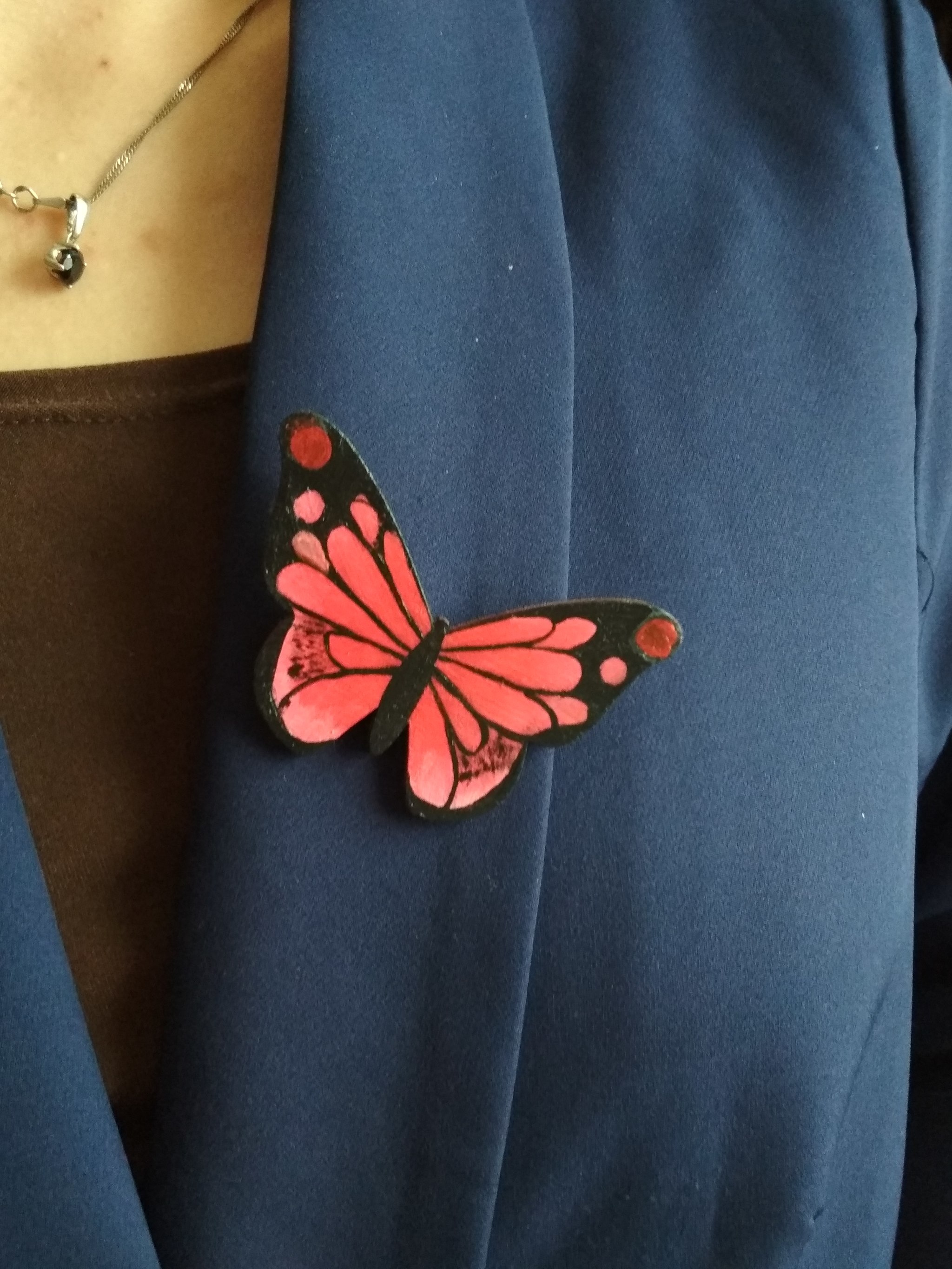 A series of butterfly brooches - My, Creation, Brooch, Longpost, Needlework without process