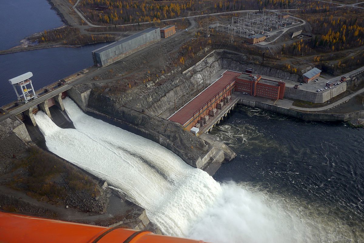 Water discharge, Kureyskaya hydroelectric power station - My, Hydroelectric power station, Water discharge, Svetlogorsk, Krasnoyarsk region