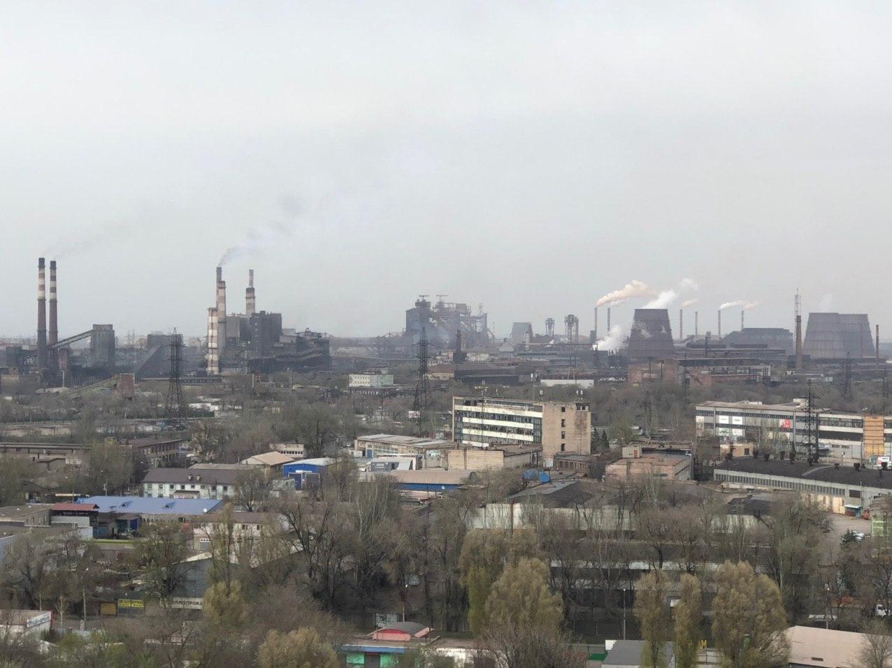 Again, clear skies or economic collapse - My, Zaporizhzhia, Factory, Ecology, View from the window, Industry, Quarantine, Economy, Longpost