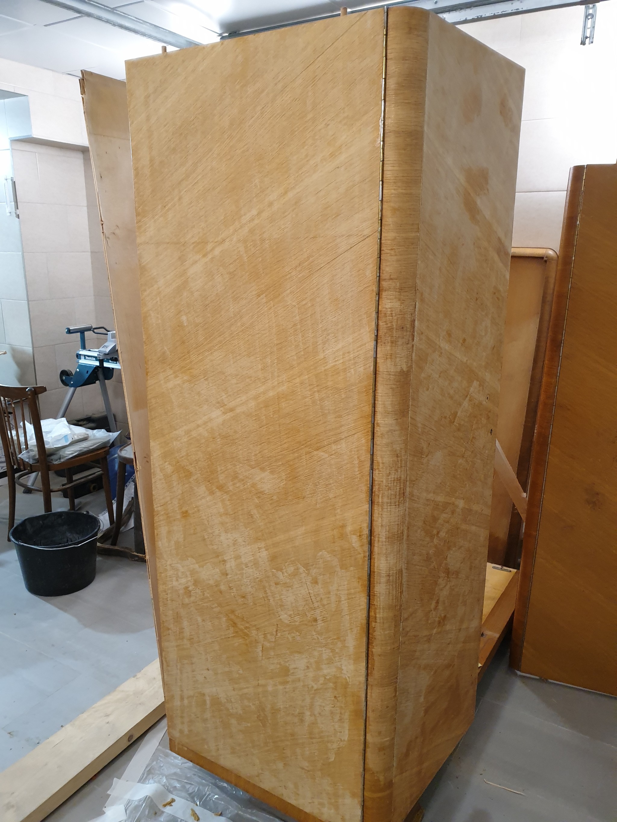 Restoration of a wardrobe from 1962 - My, Restoration, the USSR, Furniture, Needlework with process, Tree, Woodworking, Video, Longpost, Better at home