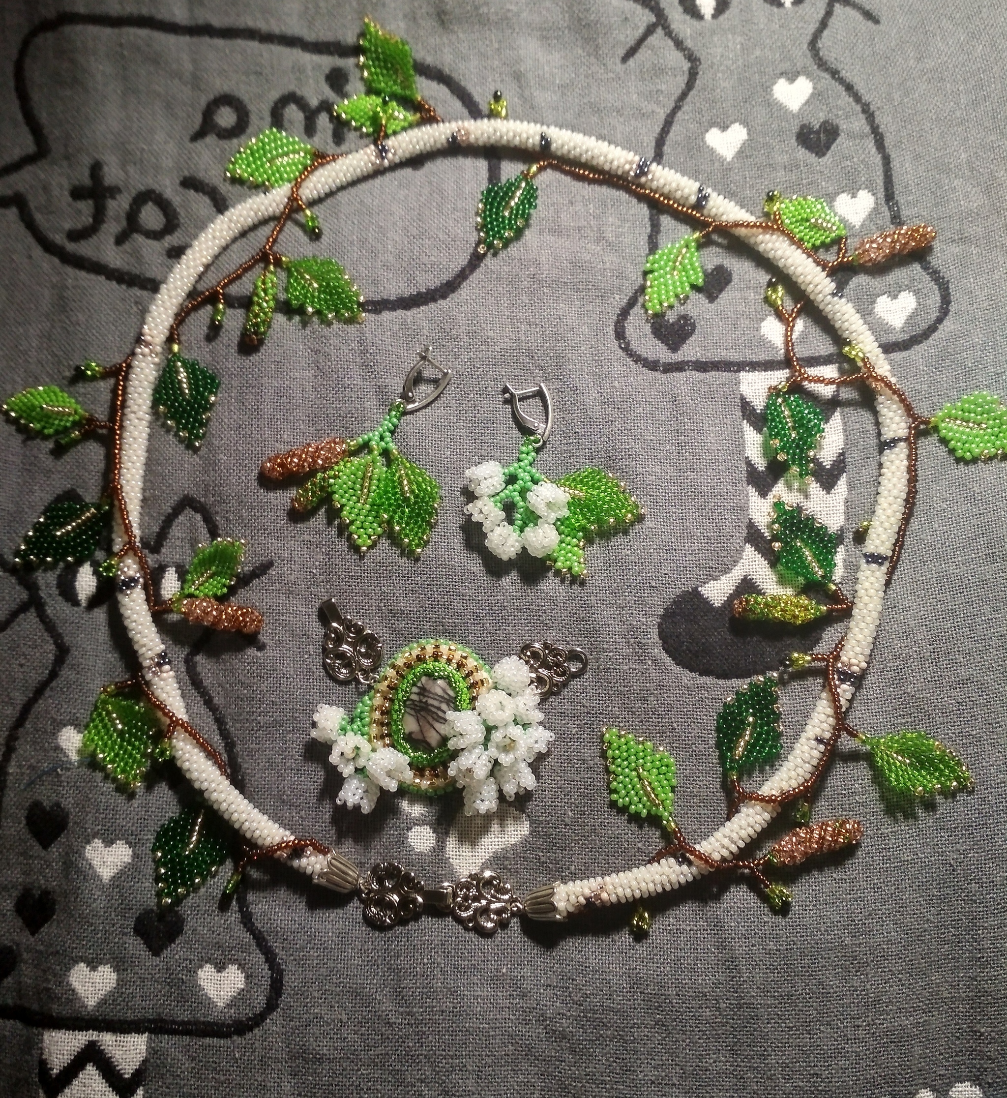 Yo, birch set - My, Beads, Needlework without process, Longpost