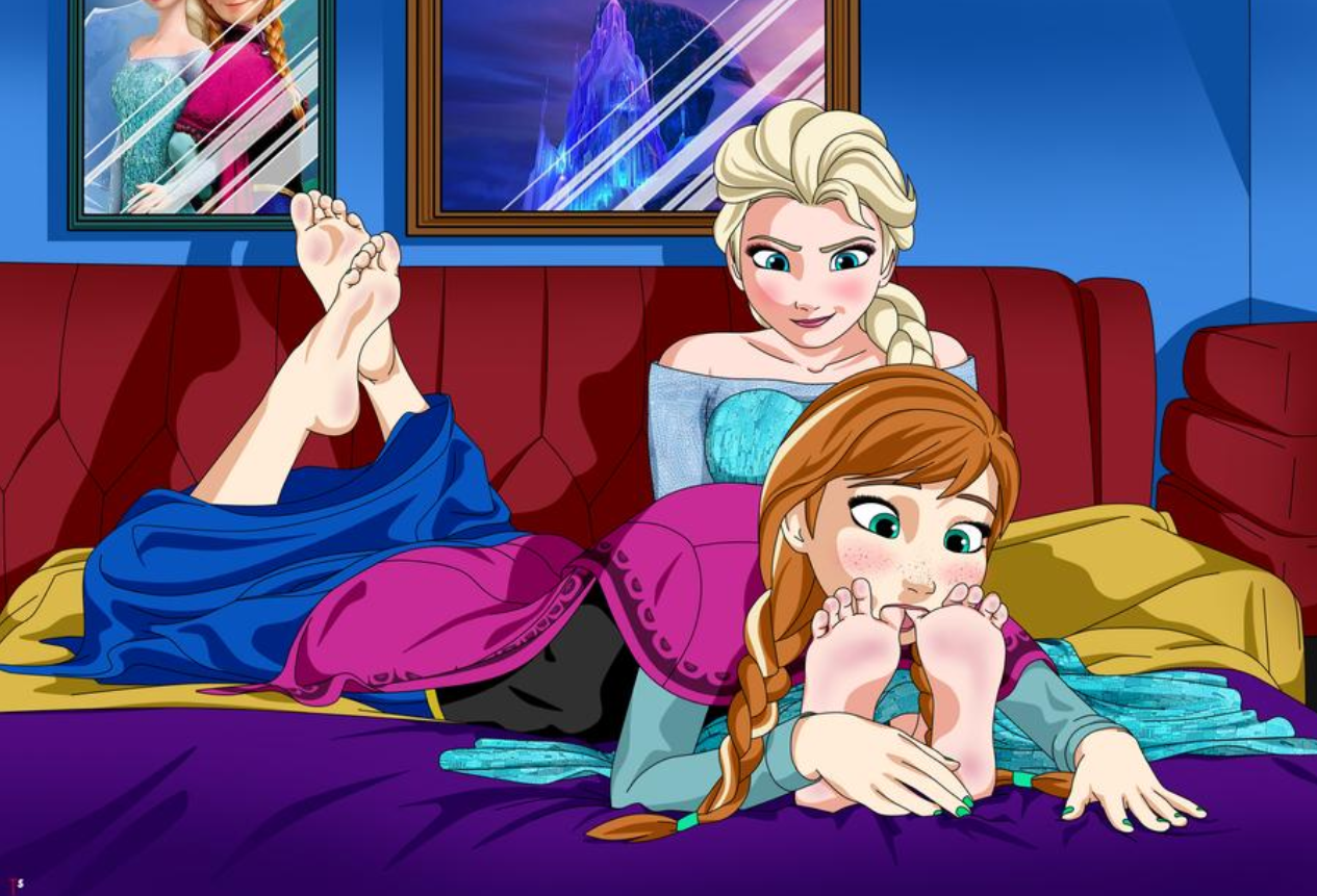 Feet in my mouth! - NSFW, Deviantart, Cold heart, Elsa, Anna, Foot fetish, Hand-drawn erotica, Legs