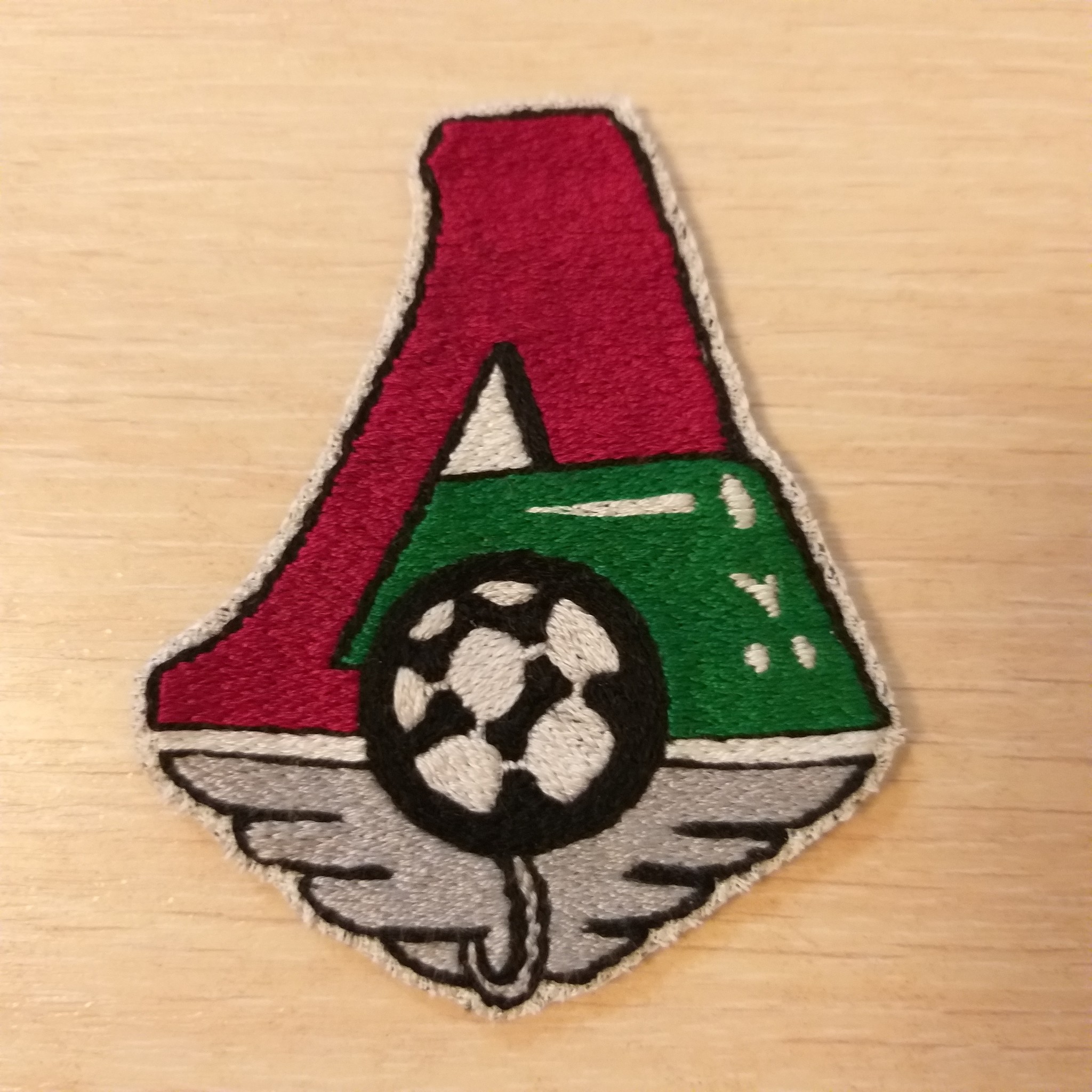 When you live with a Lokomotiv fan - My, Embroidery, Stripe, Locomotive, FC Lokomotiv, With your own hands, Needlework without process, Football