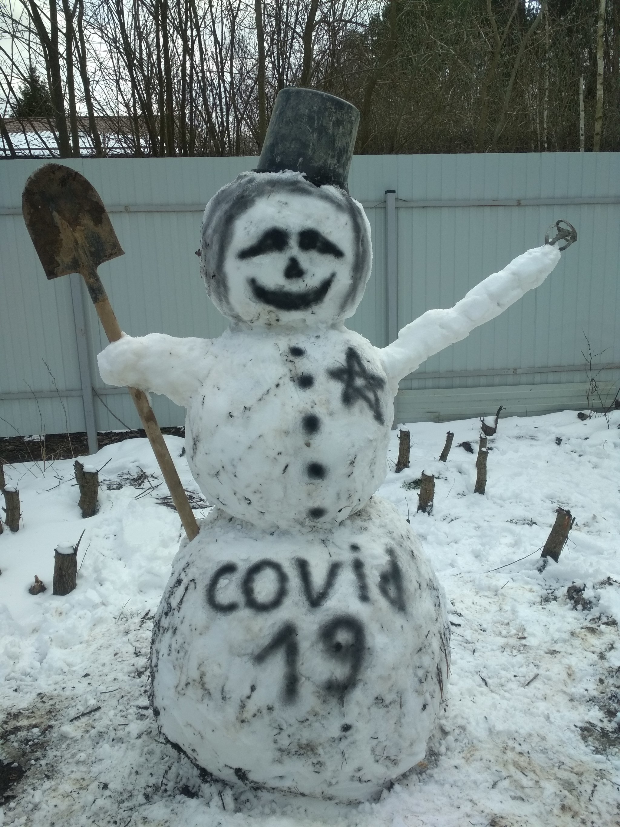 #Coronavirus - My, Coronavirus, Moscow region, snowman