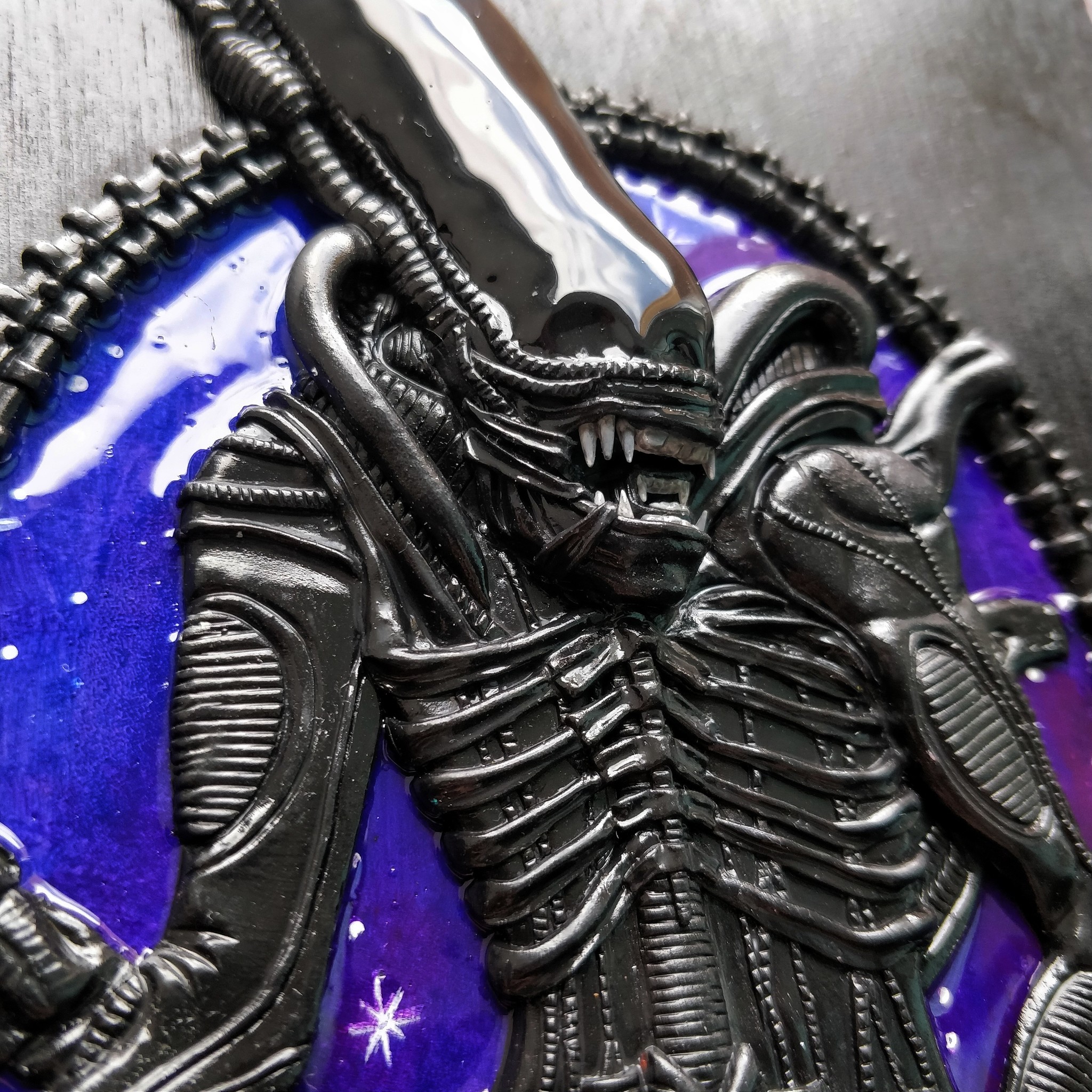 Sketchbook Xenomorph - My, Polymer clay, Handmade, Xenomorph, Stranger, Alien movie, Notebook, Sketchbook, Video, Longpost, Needlework without process