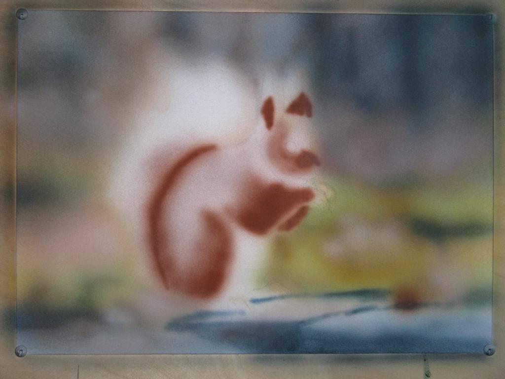 Squirrel - My, Squirrel, Painting, Drawing process, Longpost