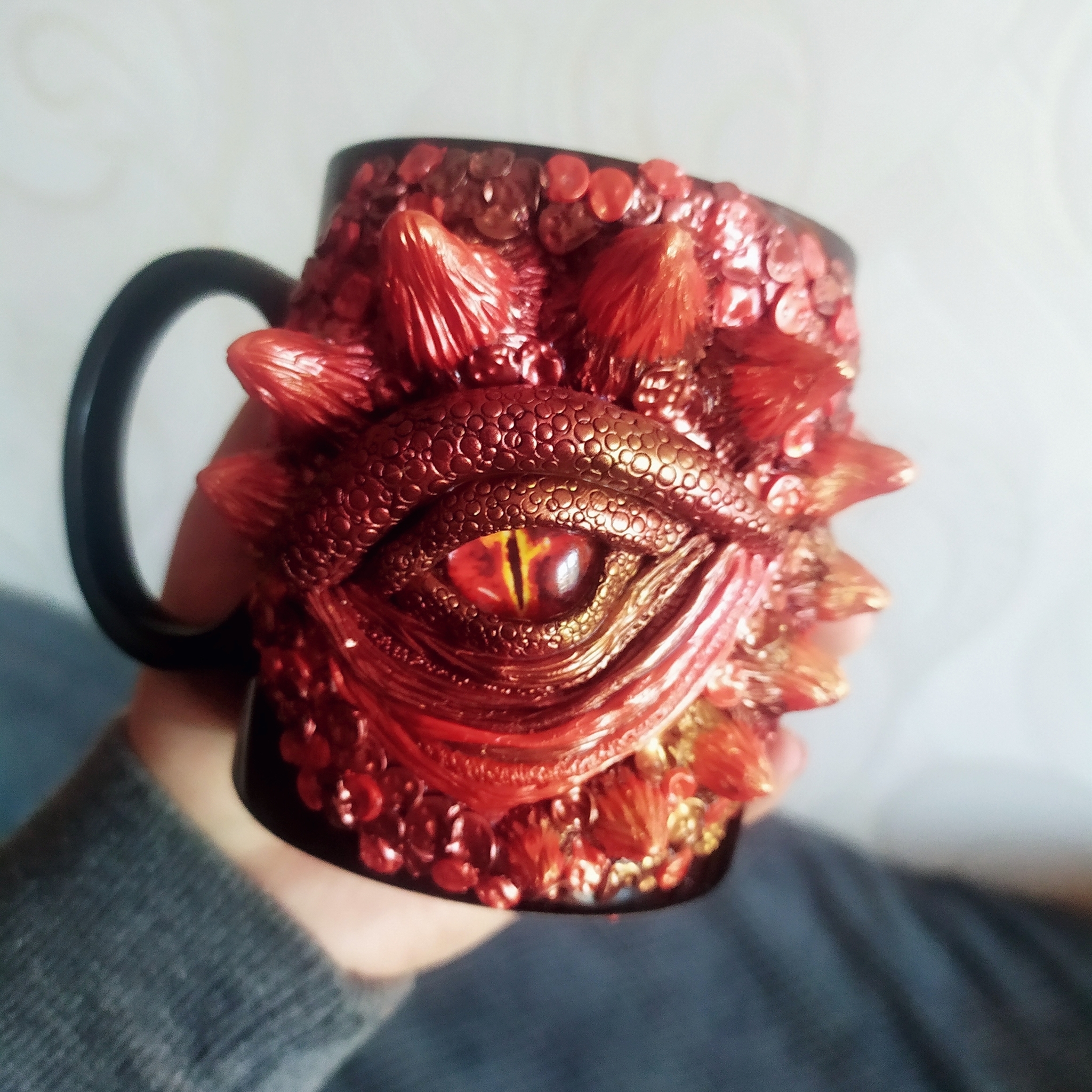 The third one went - My, Polymer clay, Eye of the Dragon, The Dragon, Handmade, Fantasy, Needlework without process, With your own hands, Longpost