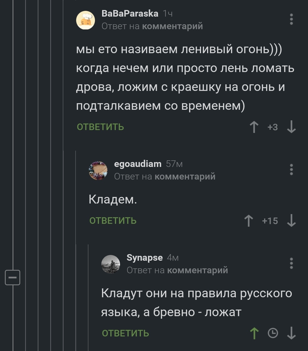 The Russian language is great and powerful - Screenshot, Comments on Peekaboo, Lie vs Put, Russian language