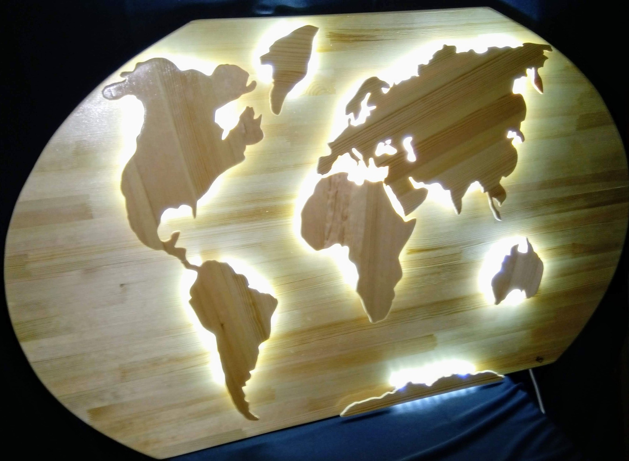 World map - World map, With your own hands, Wood products, Lamp