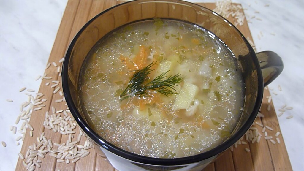 Chicken soup with rice - My, Soup, First meal, Rice, Video recipe, Recipe, Video, Longpost