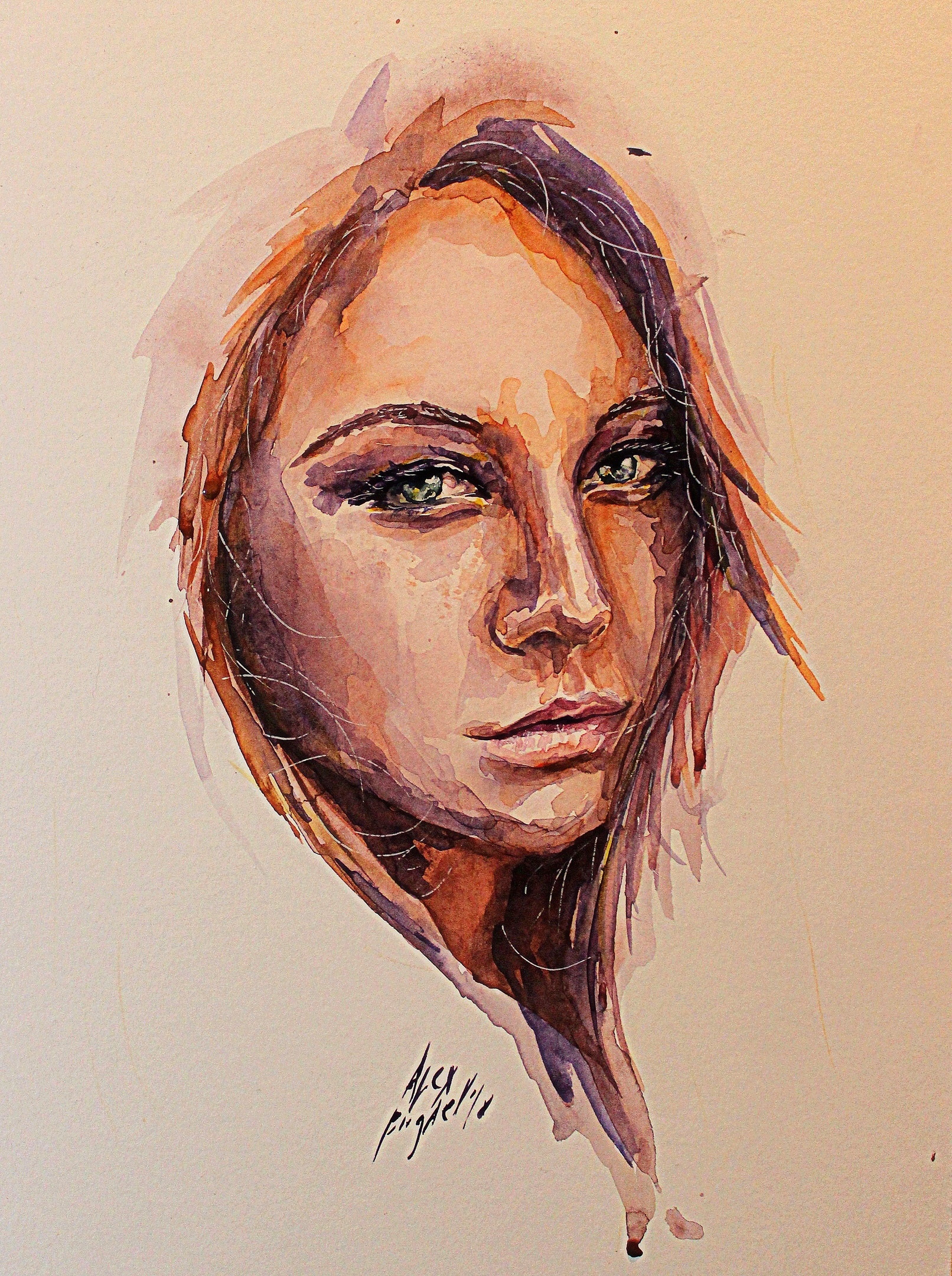 Portraits in watercolor - My, Painting, Watercolor, Creation, Portrait, Beautiful girl, Longpost