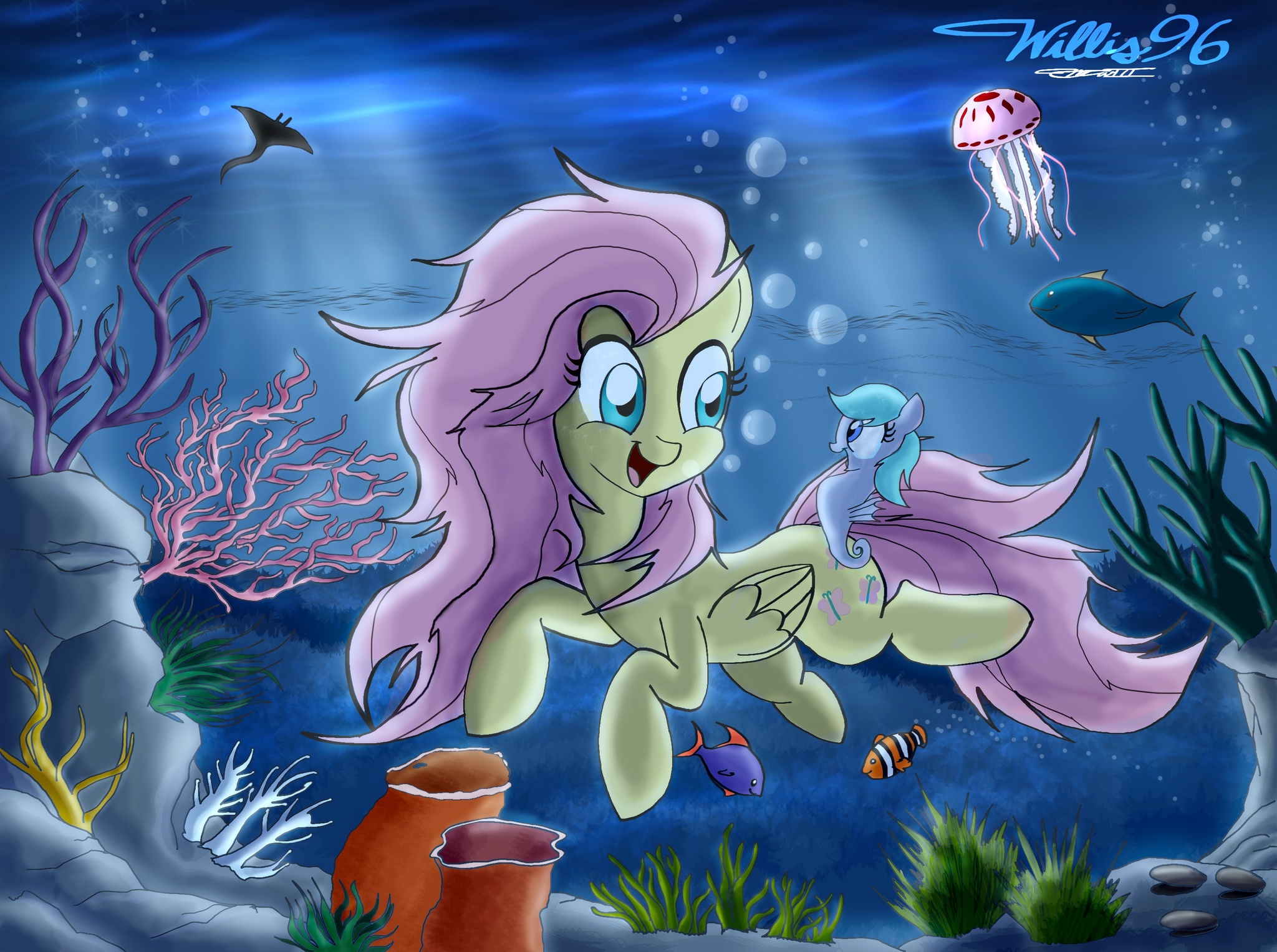 underwater life - My little pony, Fluttershy