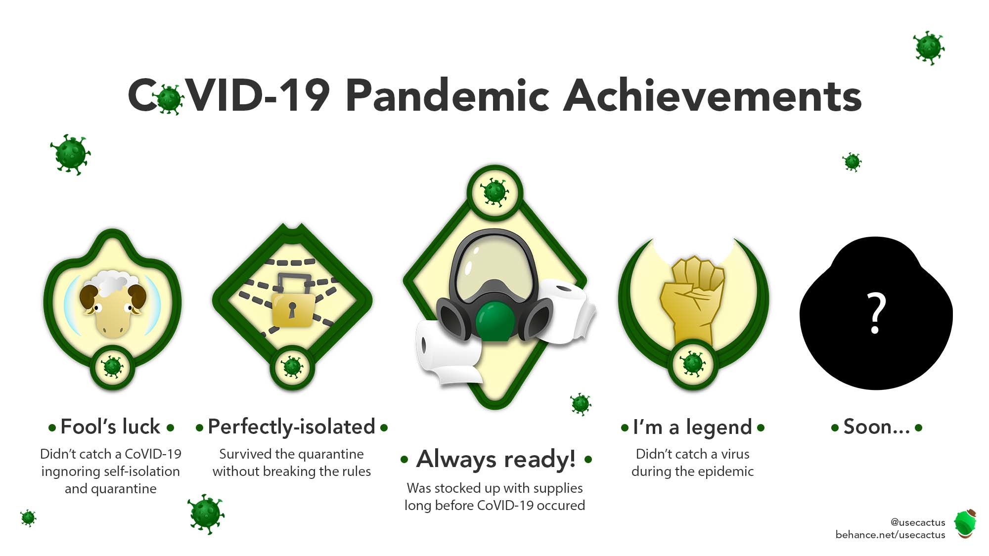 Achievements during the Coronavirus pandemic - My, Graphic design, Designer, Coronavirus, Gamers, Longpost