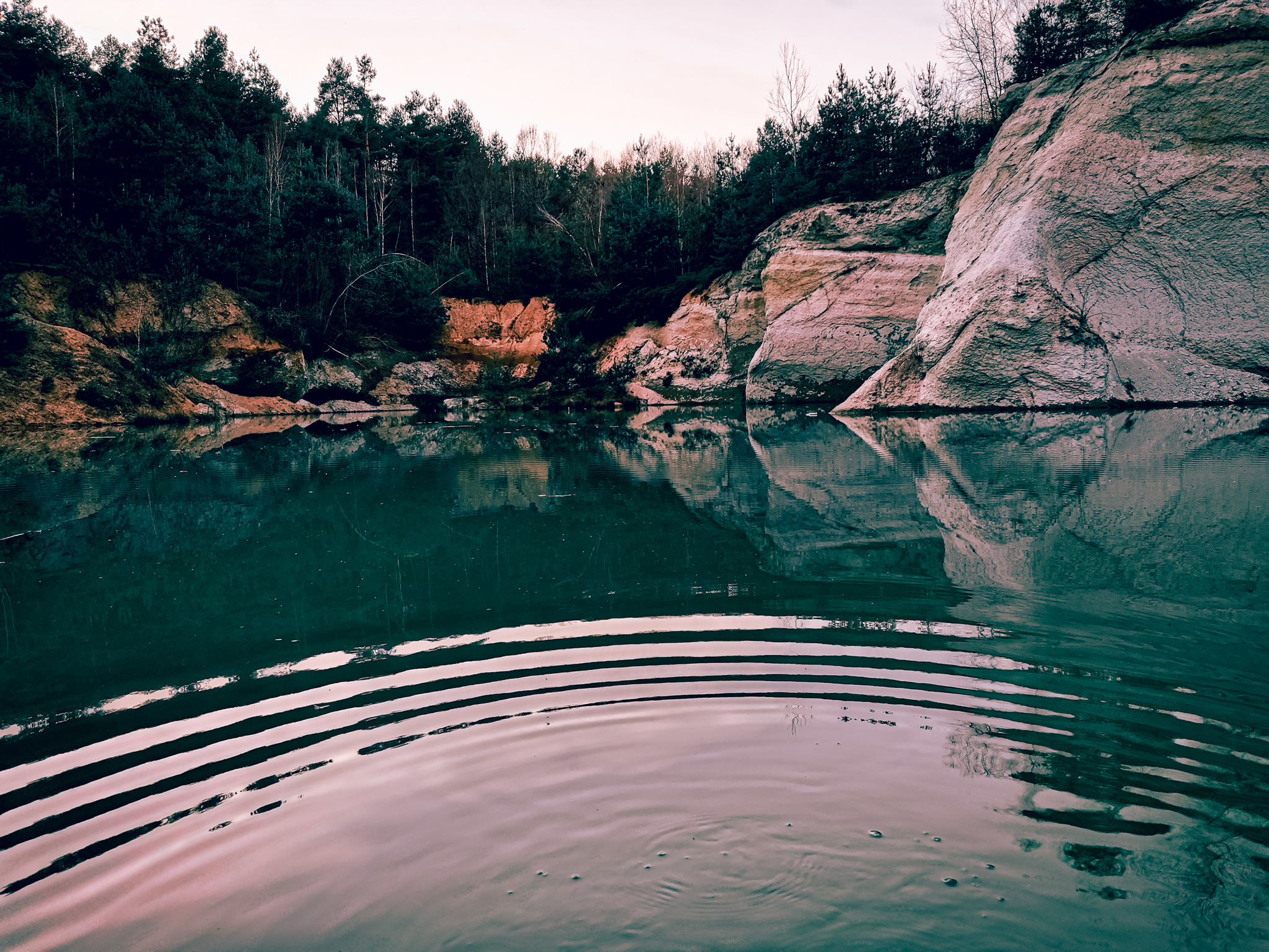 Small lake on the site of an old quarry - My, Career, Transcarpathia, Lake, The photo, Lightroom, Hobby, Relaxation