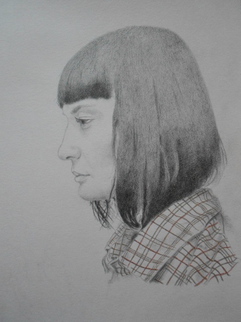 I drew my sister with pencils - My, Drawing, Pencil drawing