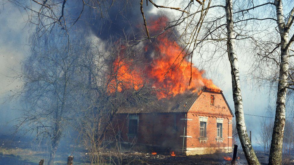 Fires currently raging in the Chernobyl Zone - Chernobyl, Fire, Video, Longpost